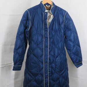 Vintage Eddie Bauer Goose Down Robe Jacket - Women's Size M - Classic Blue